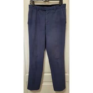 Mens Blue Stretch High Performance Dress Pants 4 Pockets 32x30 Tempo